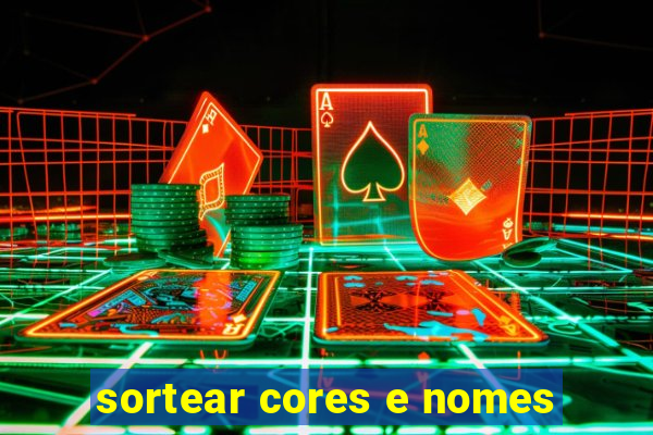 sortear cores e nomes