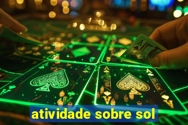 atividade sobre sol