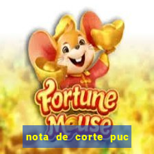 nota de corte puc minas 2024