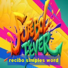 recibo simples word